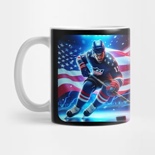 American Man Ice Hockey Player #4 Mug